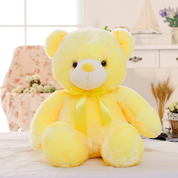 Urso de Peluche com Luz LED Colorida