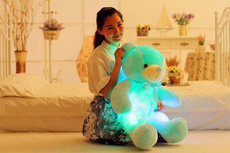 Urso de Peluche com Luz LED Colorida