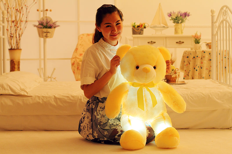 Urso de Peluche com Luz LED Colorida