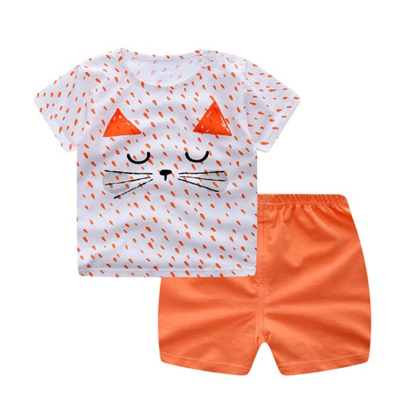Conjunto de Roupa de Verão para Bebé – T-Shirt e Calções