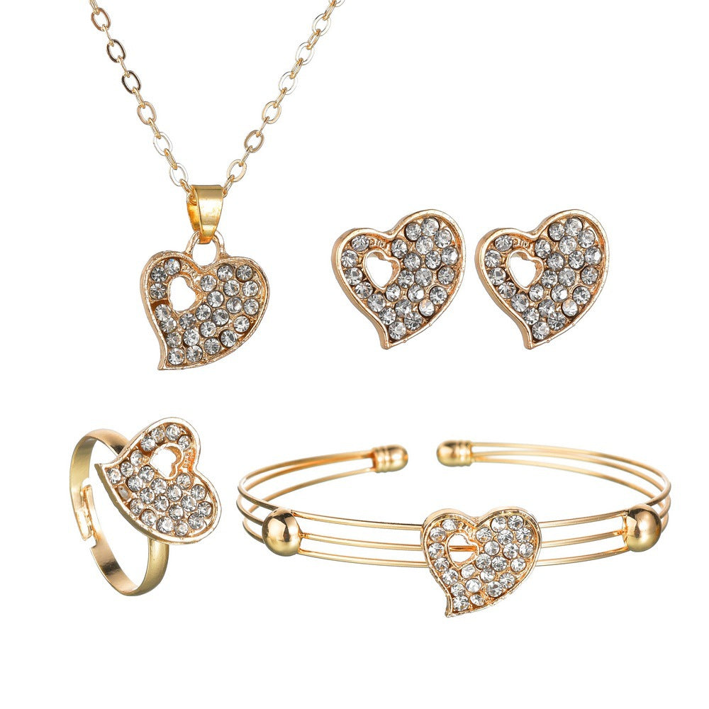 Conjunto de Joias com Tema Amor