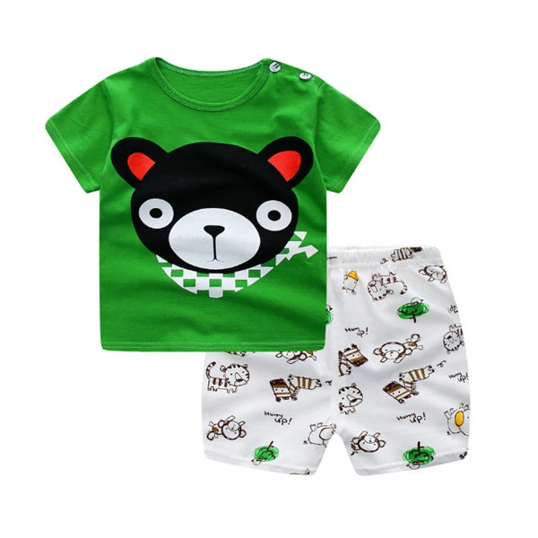Conjunto de Roupa de Verão para Bebé – T-Shirt e Calções