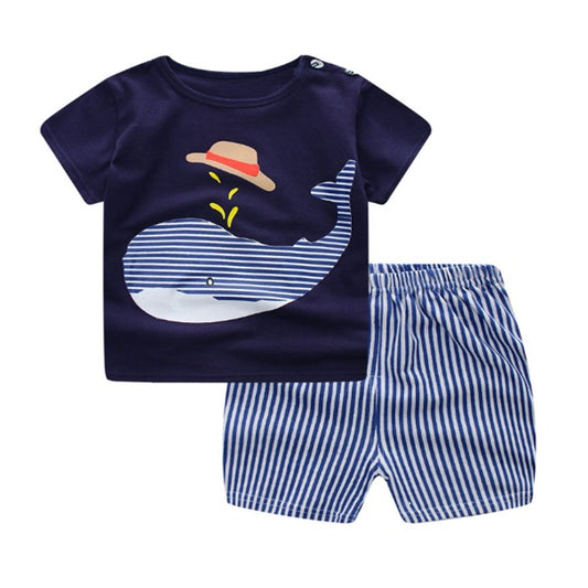 Conjunto de Roupa de Verão para Bebé – T-Shirt e Calções