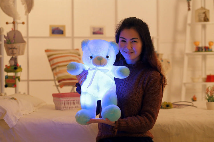 Urso de Peluche com Luz LED Colorida