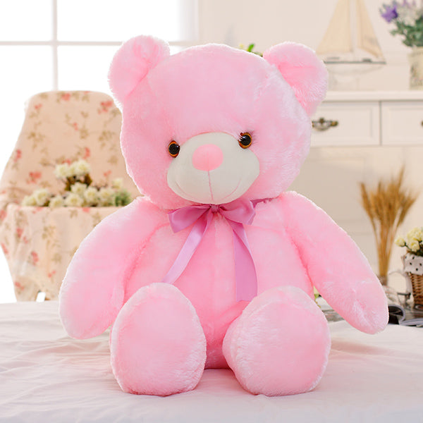 Urso de Peluche com Luz LED Colorida