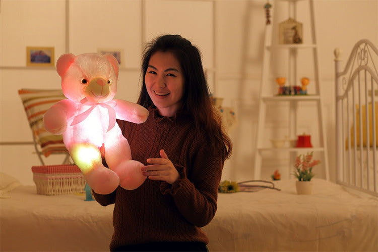 Urso de Peluche com Luz LED Colorida