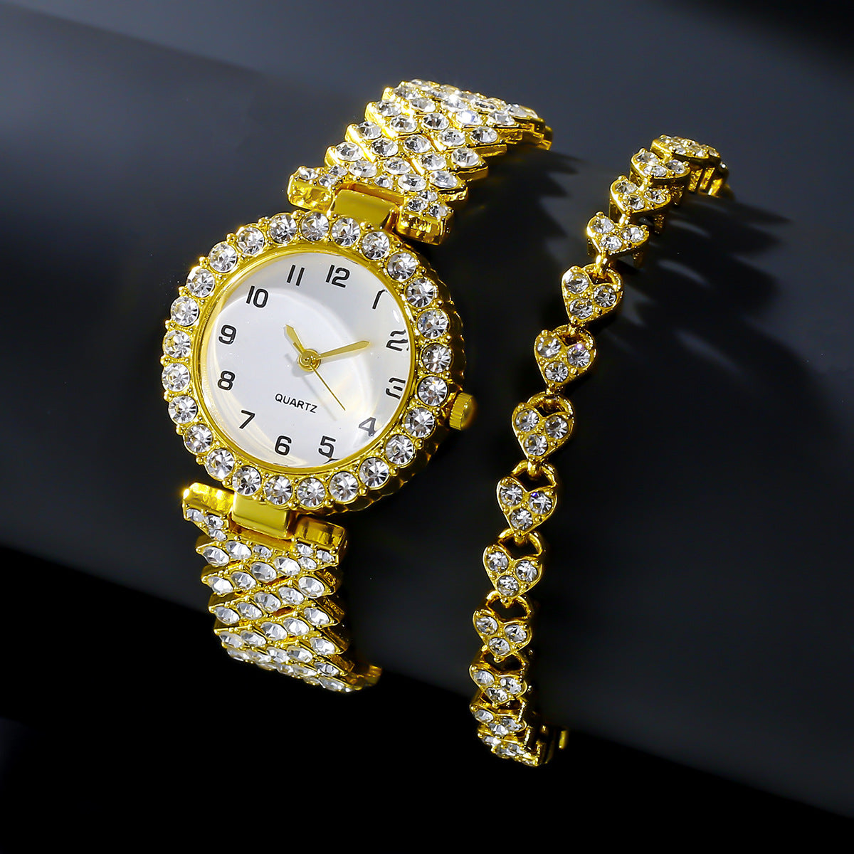 Conjunto Relógio Feminino + Pulseira Elegante