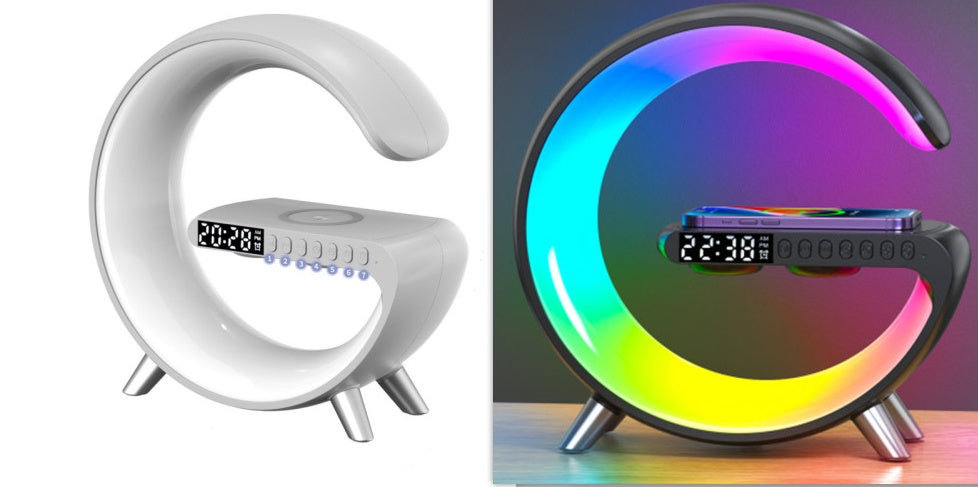 Candeeiro LED Inteligente com Carregamento Sem Fios 15W e Coluna Bluetooth