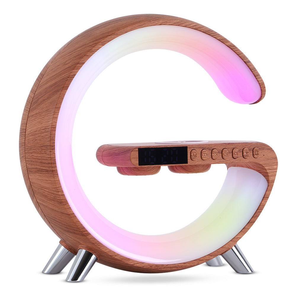 Candeeiro LED Inteligente com Carregamento Sem Fios 15W e Coluna Bluetooth