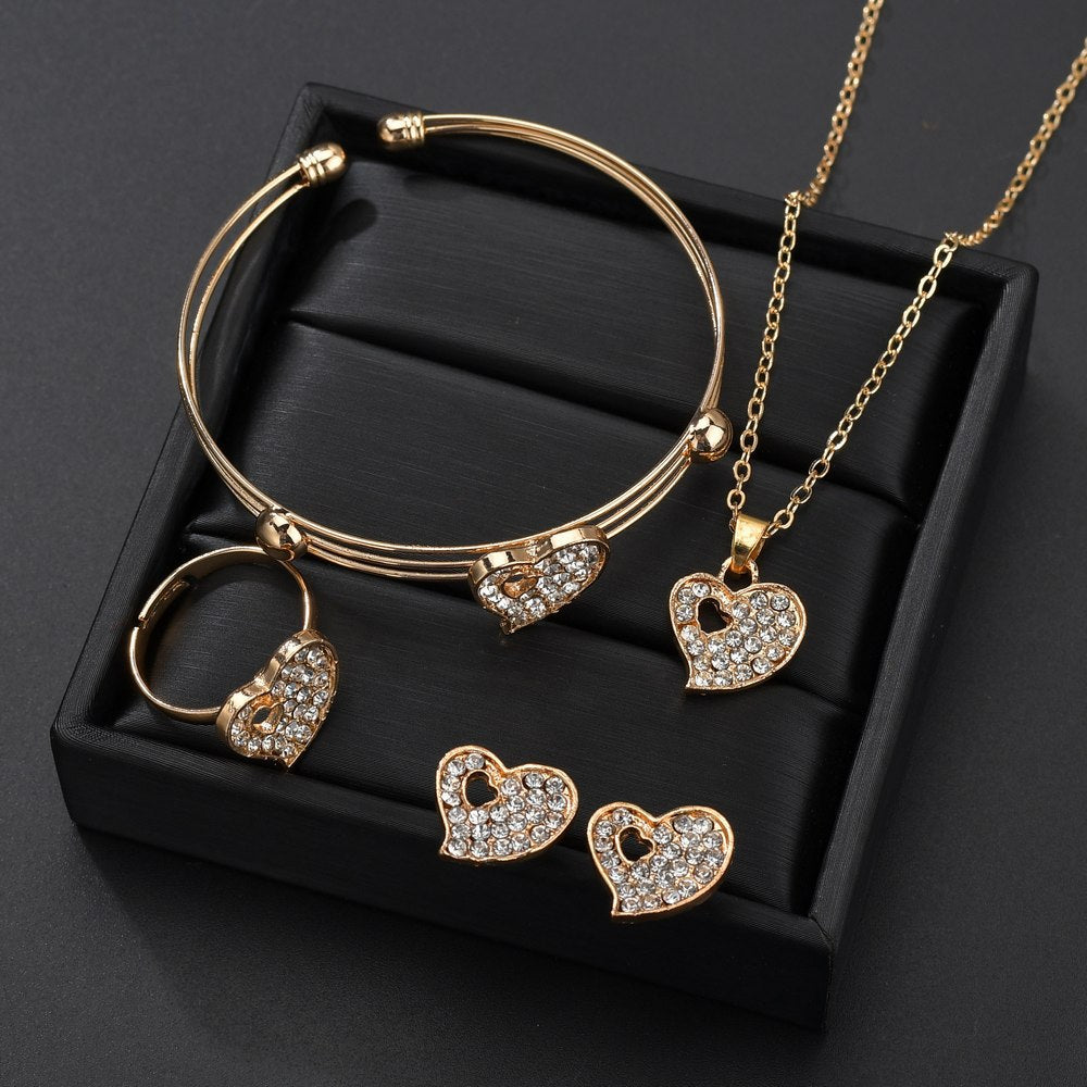 Conjunto de Joias com Tema Amor