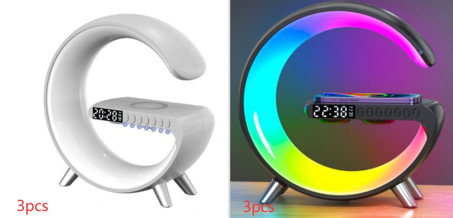 Candeeiro LED Inteligente com Carregamento Sem Fios 15W e Coluna Bluetooth