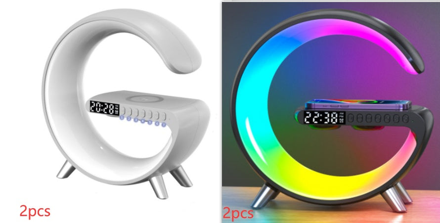 Candeeiro LED Inteligente com Carregamento Sem Fios 15W e Coluna Bluetooth