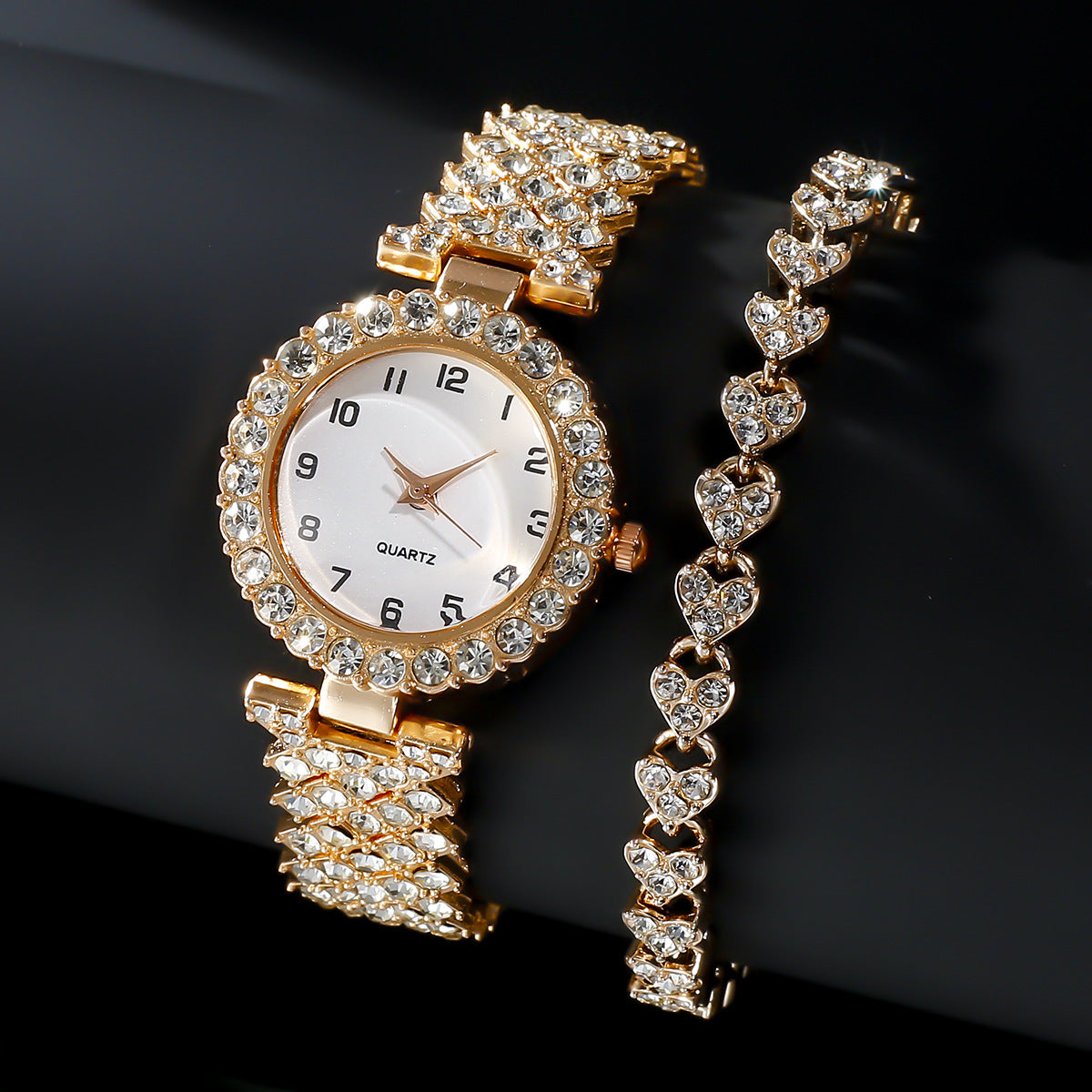 Conjunto Relógio Feminino + Pulseira Elegante